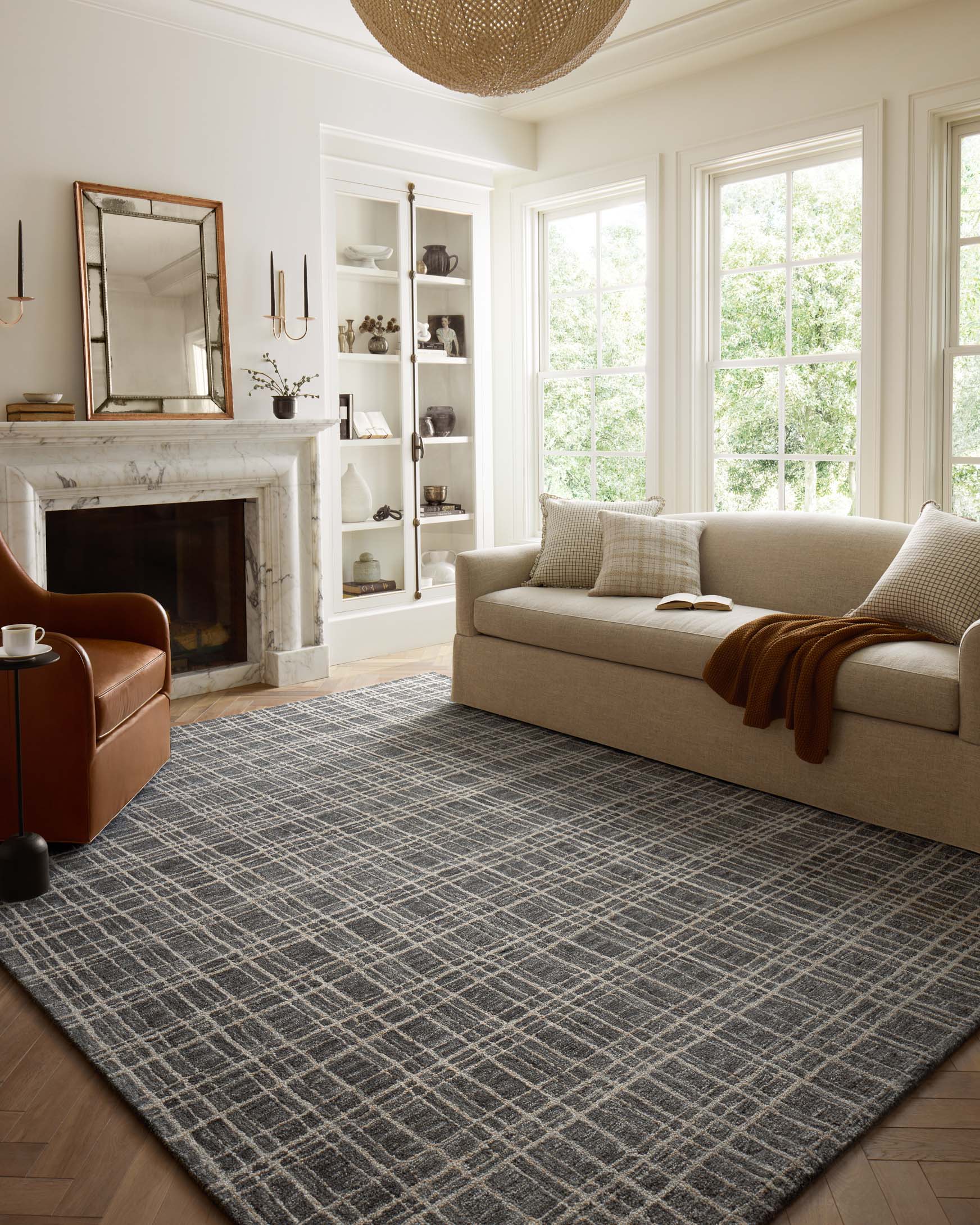 Chris Loves Julia Polly Rug – Graphite / Pebble - Chapin Furniture