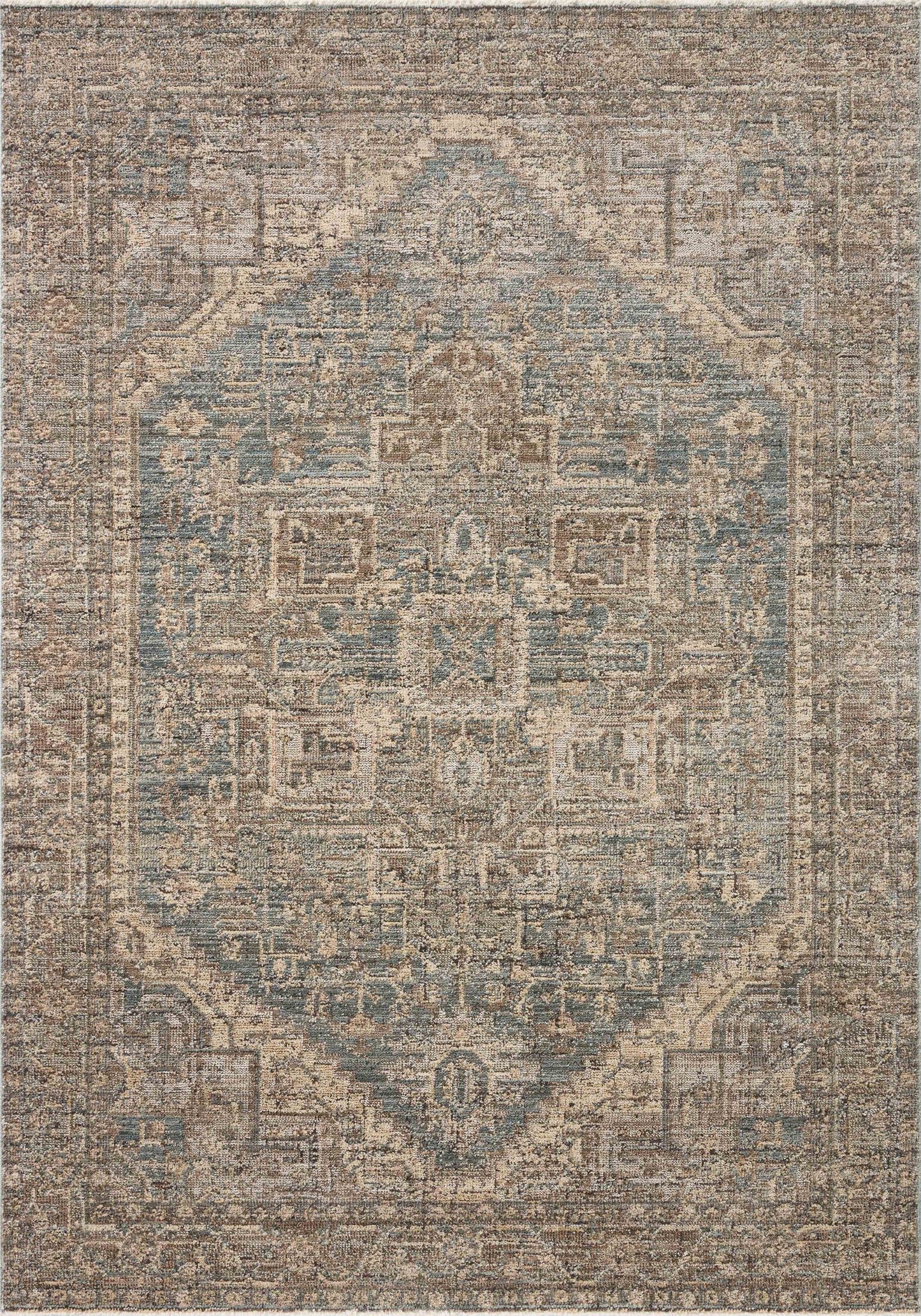 Priscilla 04 Blue/Bark Rug - Chapin Furniture