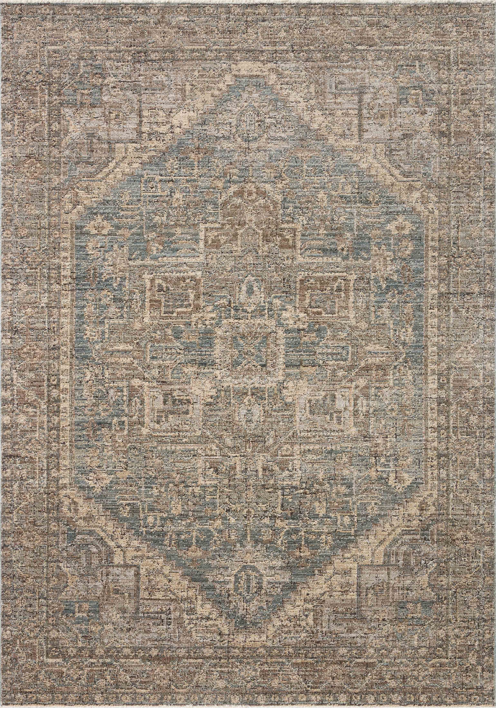 Priscilla 04 Blue/Bark Rug - Chapin Furniture