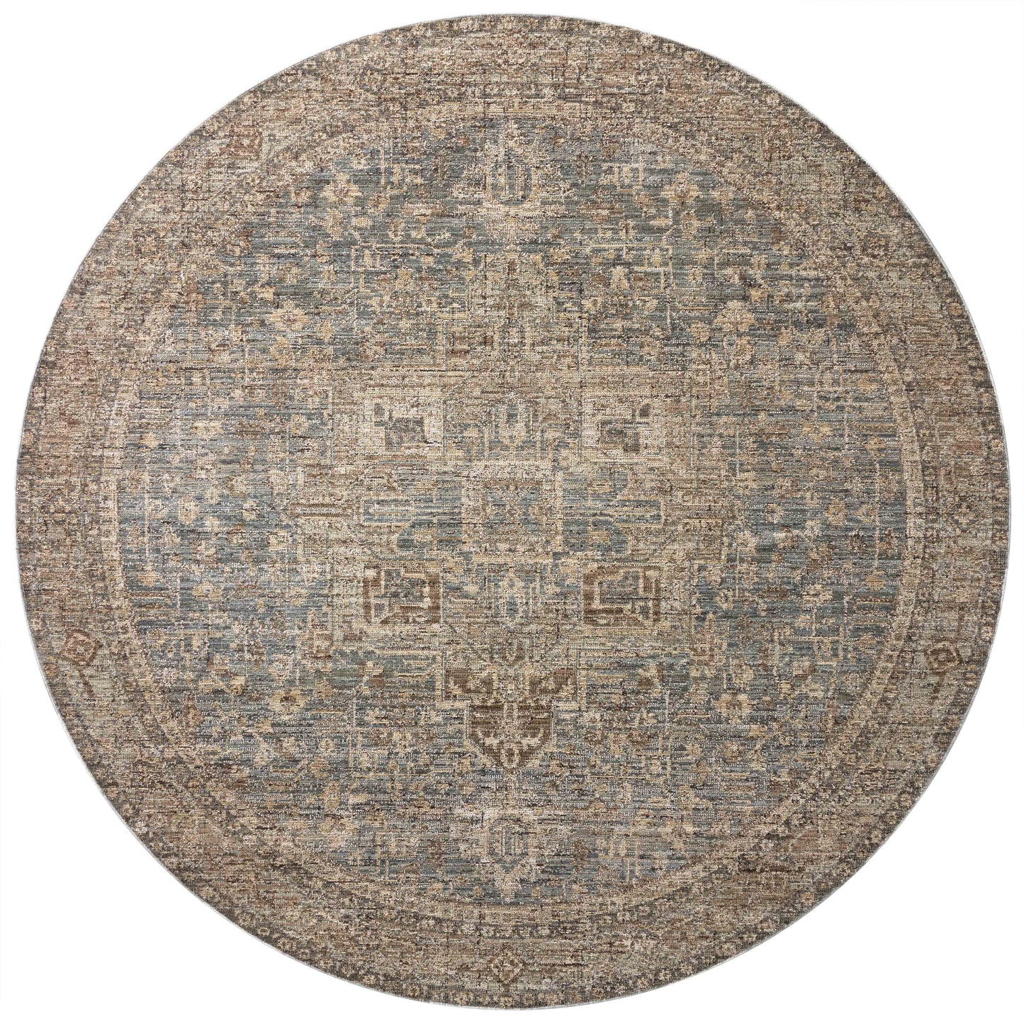 Priscilla 04 Blue/Bark Rug - Chapin Furniture