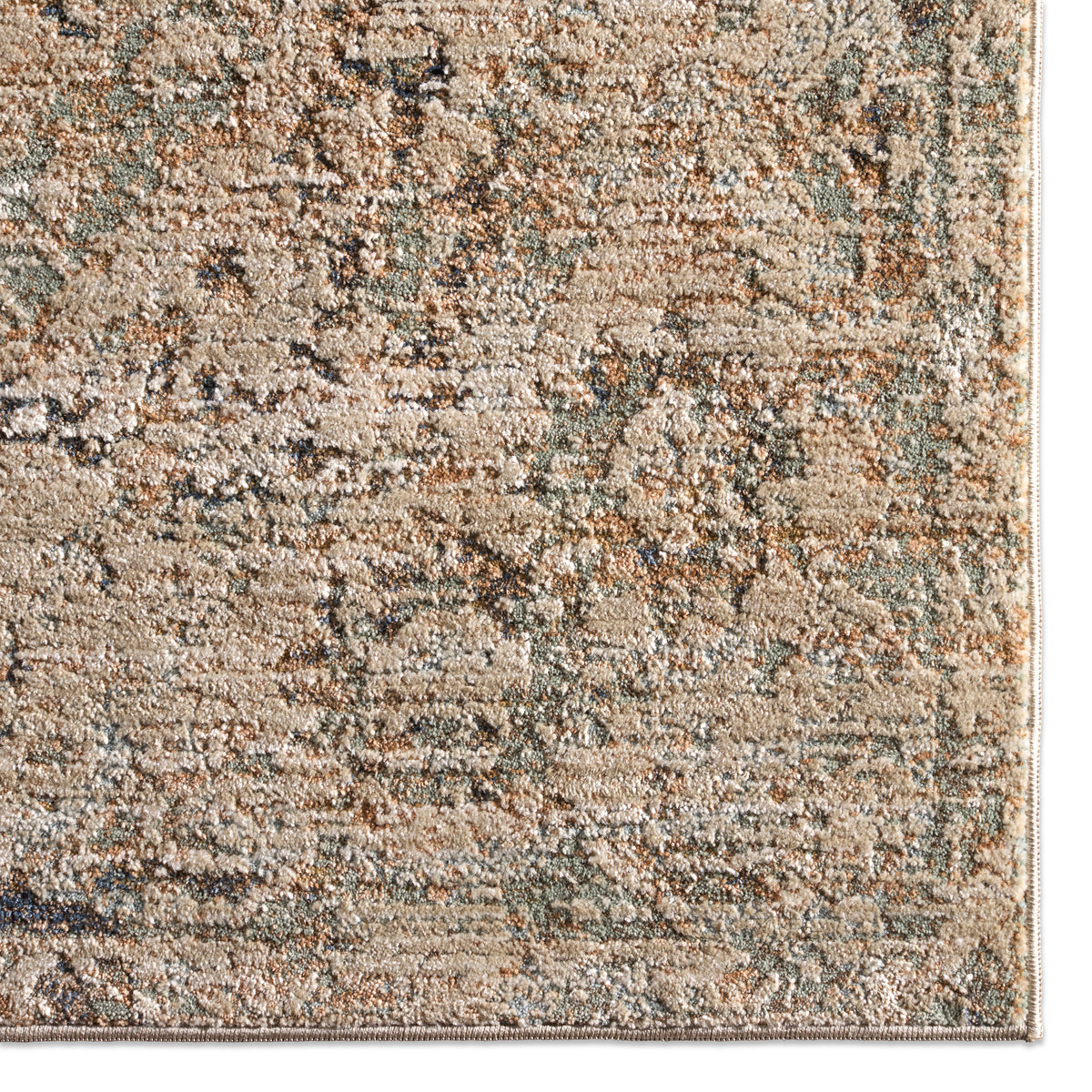 Patterned Silence Emery PSE02 Gray/Blue Indoor/Outdoor Rug - Chapin Furniture