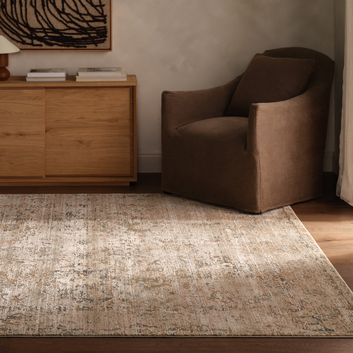 Patterned Silence Emery PSE02 Gray/Blue Indoor/Outdoor Rug - Chapin Furniture