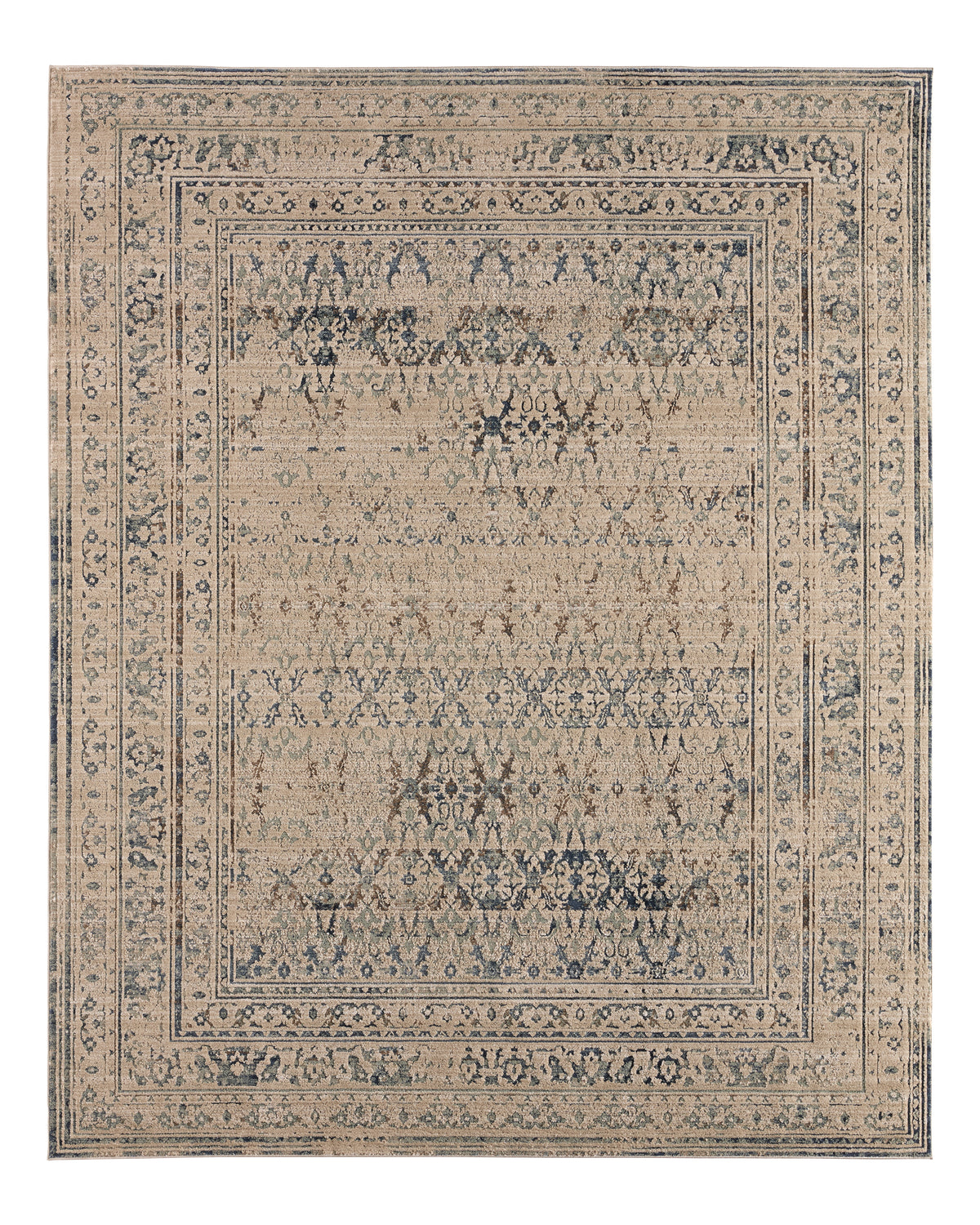 Patterned Silence Kaia PSE06 Blue/Gray Indoor/Outdoor Rug - Chapin Furniture