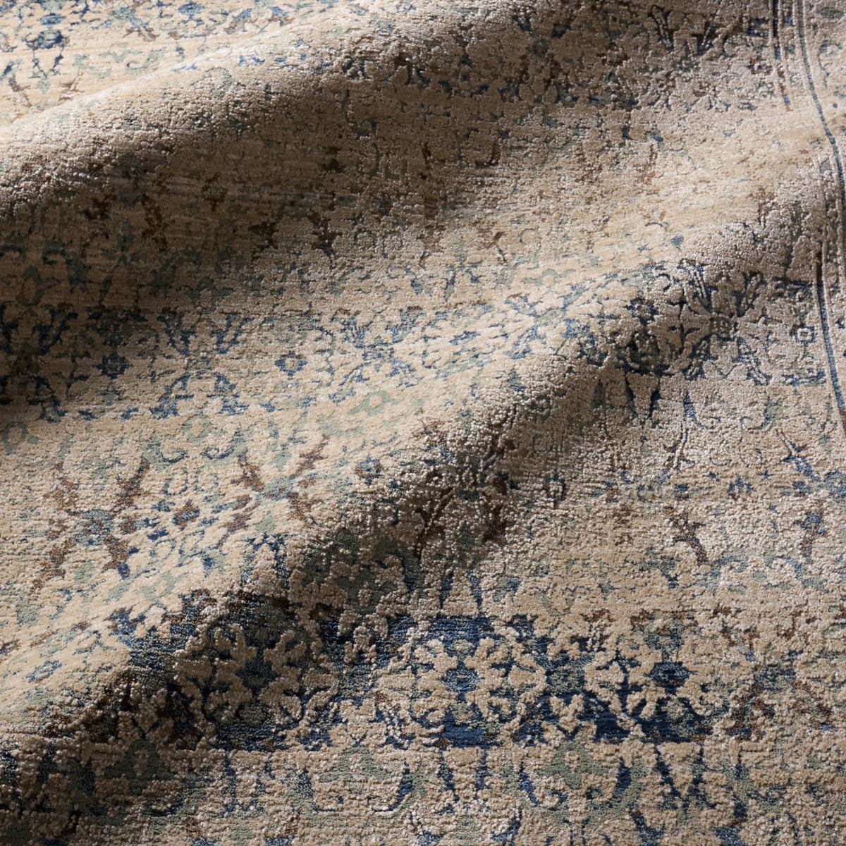 Patterned Silence Kaia PSE06 Blue/Gray Indoor/Outdoor Rug - Chapin Furniture