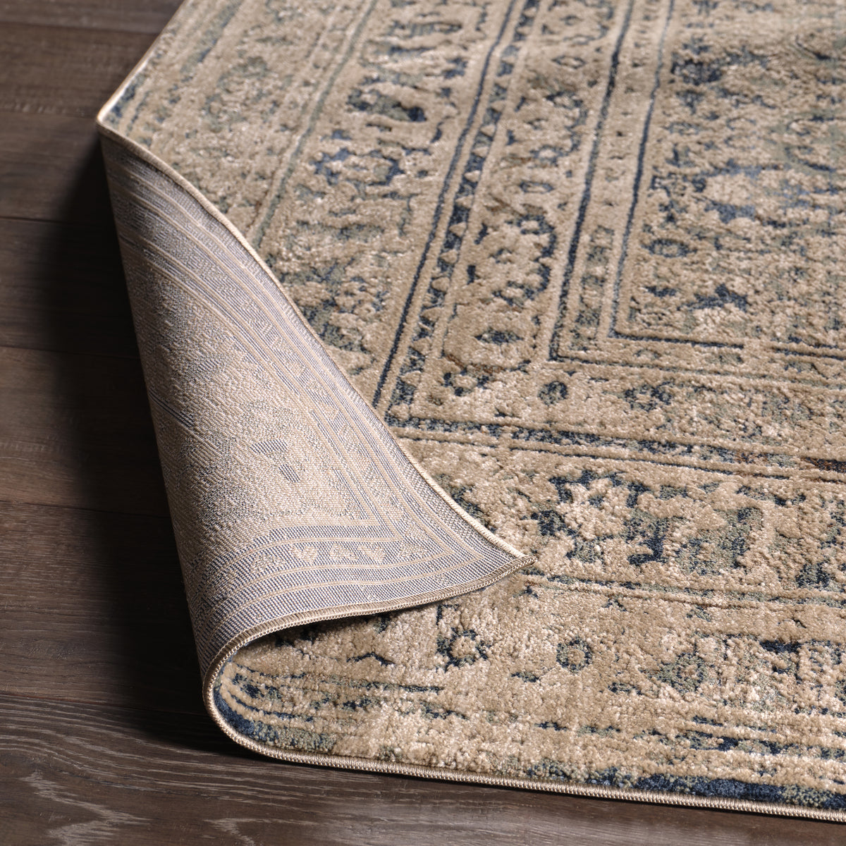 Patterned Silence Kaia PSE06 Blue/Gray Indoor/Outdoor Rug - Chapin Furniture