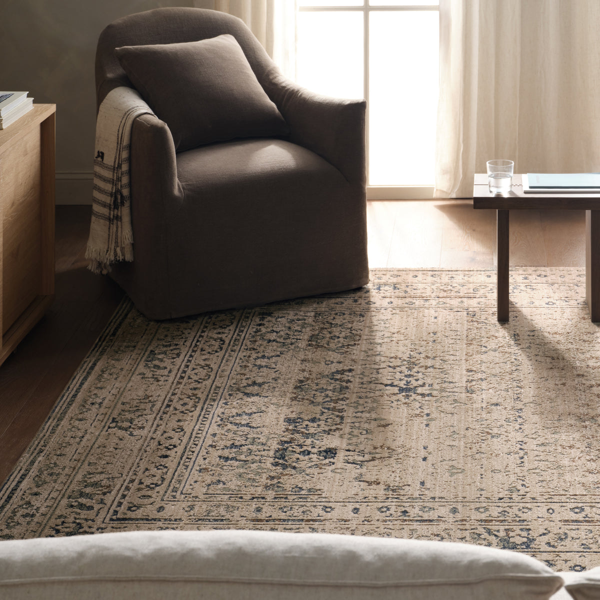 Patterned Silence Kaia PSE06 Blue/Gray Indoor/Outdoor Rug - Chapin Furniture