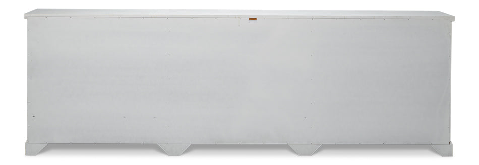 Luciana 6 Wood Door Buffet, 112", Stucco White - Chapin Furniture