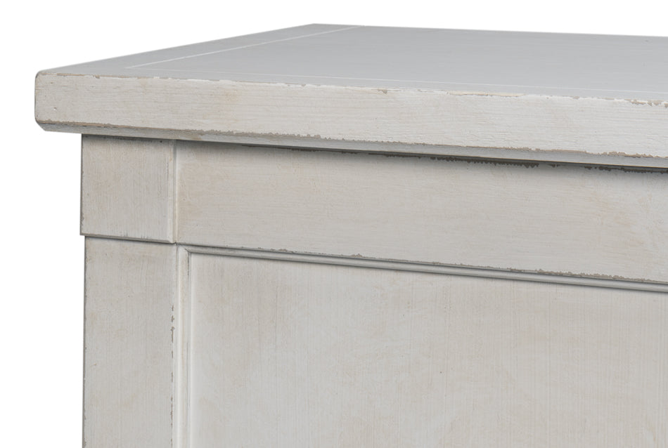 Luciana 6 Wood Door Buffet, 112", Stucco White - Chapin Furniture