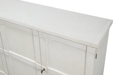 Luciana 6 Wood Door Buffet, 112", Stucco White - Chapin Furniture