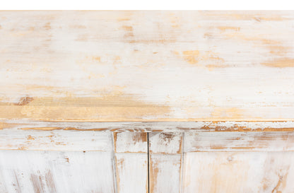Luciana 6 Wood Dr Buffet, 112", Distressed White - Chapin Furniture