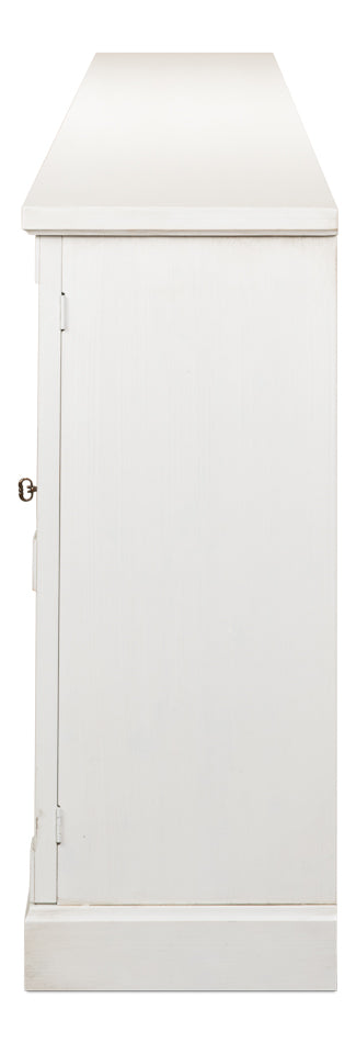 Luciana 6 Wood Door Buffet, 112", Cortina White - Chapin Furniture