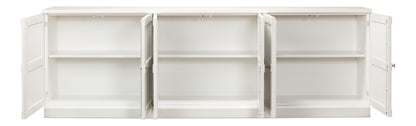 Luciana 6 Wood Door Buffet, 112", Cortina White - Chapin Furniture