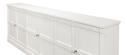 Luciana 6 Wood Door Buffet, 112", Cortina White - Chapin Furniture