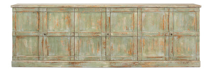 Luciana 6 Wood Door Buffet, 112", Italian Sage - Chapin Furniture