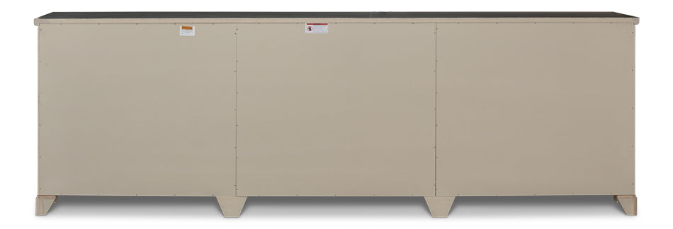 Luciana 6 Wood Door Buffet, 112", Washed Gray Base, Stone Grey Top - Chapin Furniture