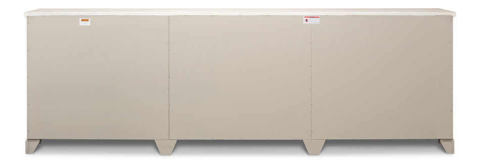 Luciana 6 Wood Door Buffet, 112", Grey Stucco - Chapin Furniture