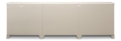 Luciana 6 Wood Door Buffet, 112", Grey Stucco - Chapin Furniture