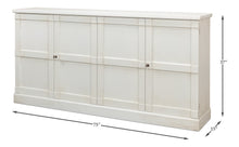 Lionisio Buffet,75",Cortina White,Wood Doors - Chapin Furniture