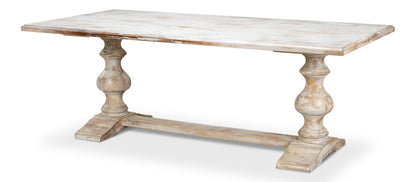 Lionisio Trestle Table- Disrupted White - Chapin Furniture