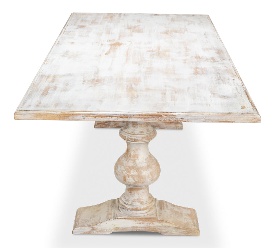 Lionisio Trestle Table- Disrupted White - Chapin Furniture
