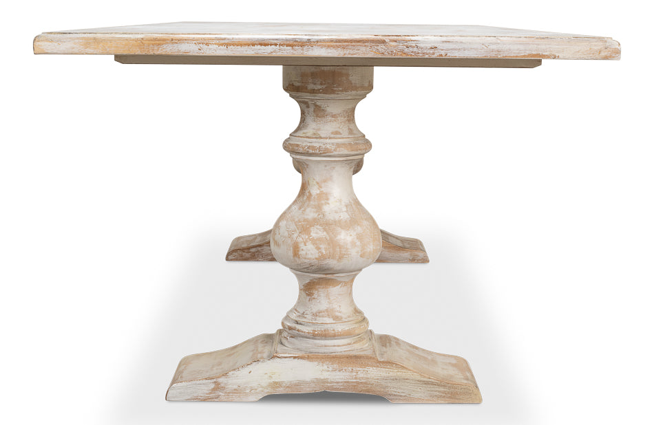 Lionisio Trestle Table- Disrupted White - Chapin Furniture
