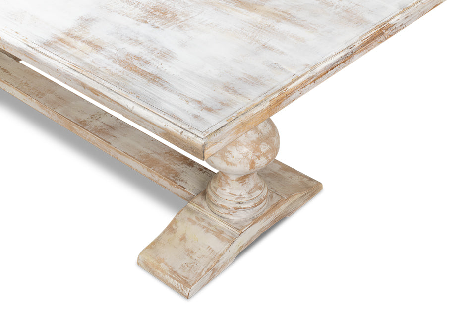 Lionisio Trestle Table- Disrupted White - Chapin Furniture