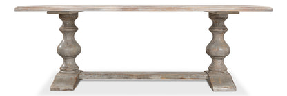 Lionisio Trestle Table- Grey Oak - Chapin Furniture