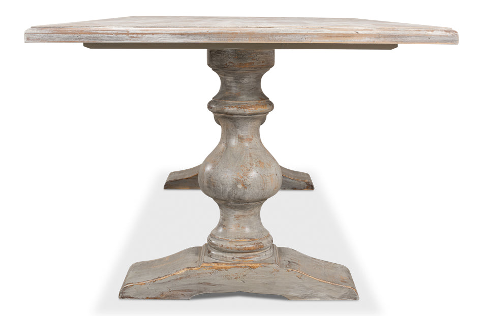 Lionisio Trestle Table- Grey Oak - Chapin Furniture