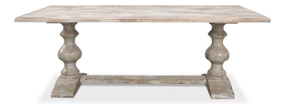 Lionisio Trestle Table- Grey Oak - Chapin Furniture