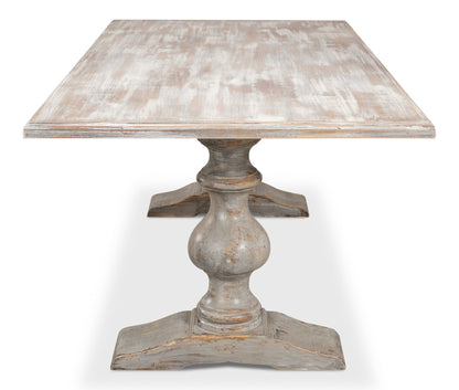 Lionisio Trestle Table- Grey Oak - Chapin Furniture