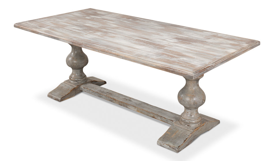 Lionisio Trestle Table- Grey Oak - Chapin Furniture