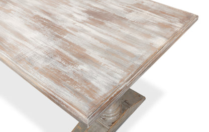 Lionisio Trestle Table- Grey Oak - Chapin Furniture