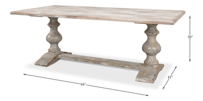 Lionisio Trestle Table- Grey Oak - Chapin Furniture