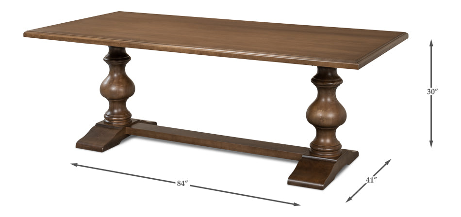 Lionisio Trestle Table- Driftwood Finish - Chapin Furniture