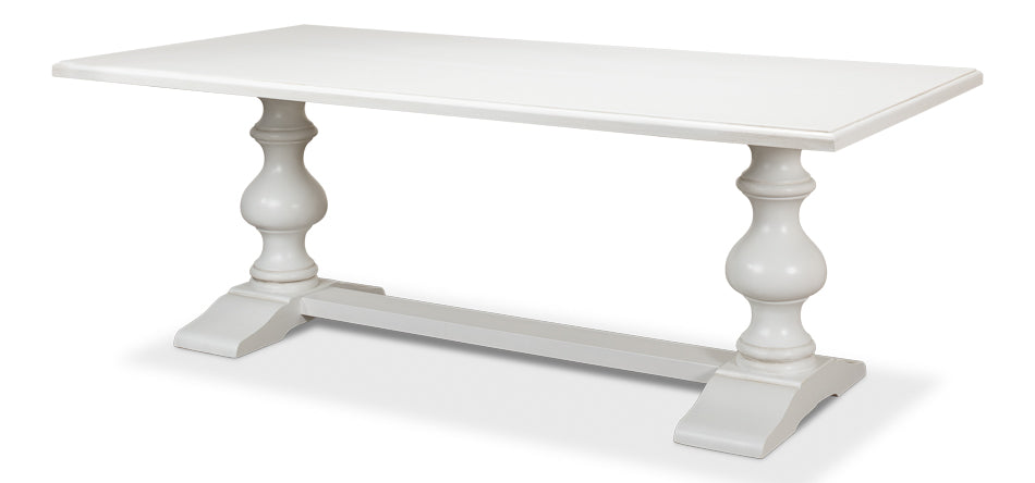 Lionisio Trestle Table- Cortina White - Chapin Furniture