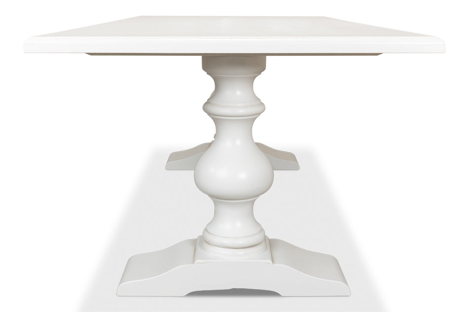 Lionisio Trestle Table- Cortina White - Chapin Furniture