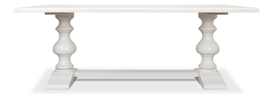 Lionisio Trestle Table- Cortina White - Chapin Furniture