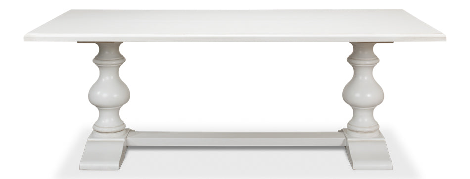Lionisio Trestle Table- Cortina White - Chapin Furniture