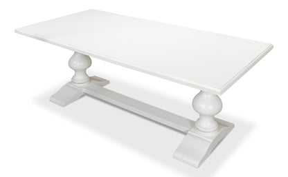 Lionisio Trestle Table- Cortina White - Chapin Furniture