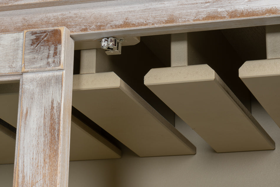 Center Media Unit & Hutch- Disrupted White - Chapin Furniture