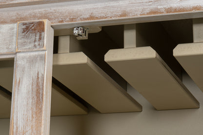 Center Media Unit & Hutch- Disrupted White - Chapin Furniture