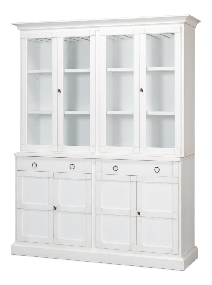 Center Media Unit & Hutch- Cortina White - Chapin Furniture