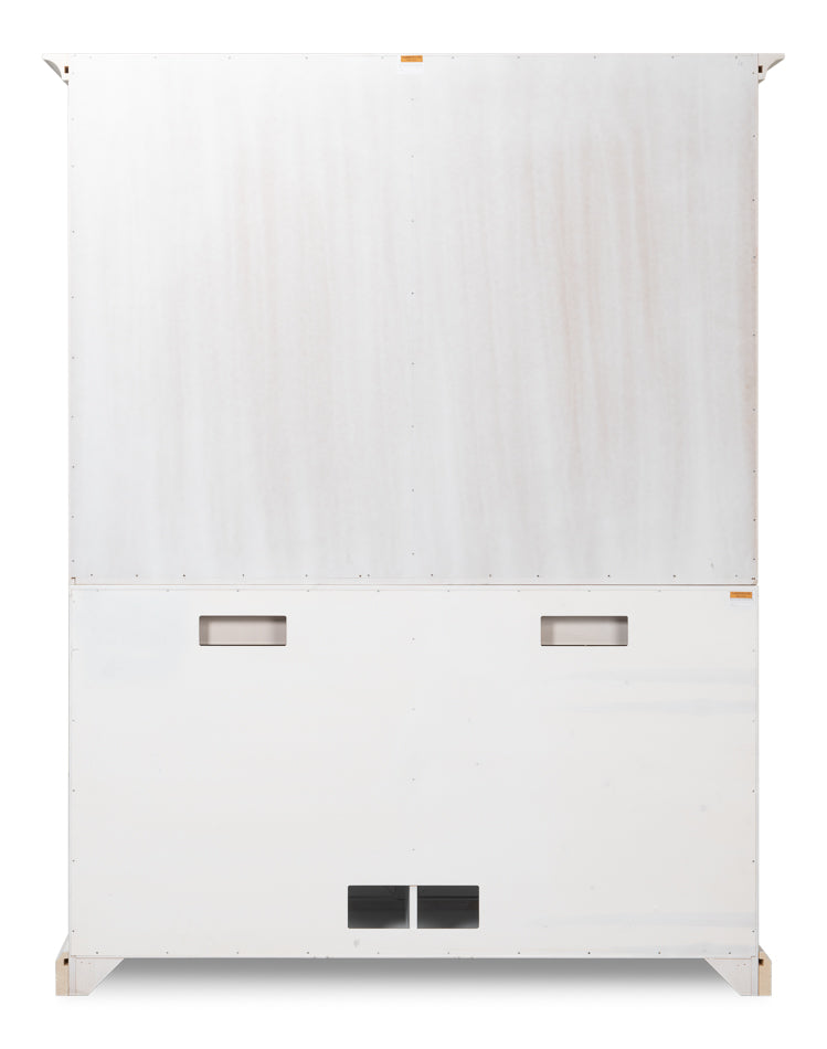 Center Media Unit & Hutch- Cortina White - Chapin Furniture