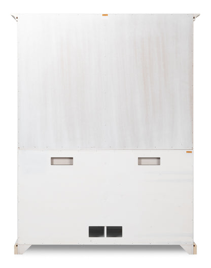 Center Media Unit & Hutch- Cortina White - Chapin Furniture