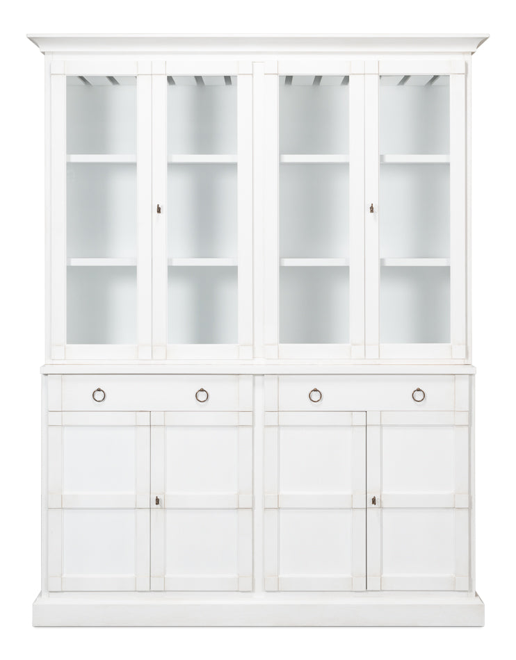Center Media Unit & Hutch- Cortina White - Chapin Furniture