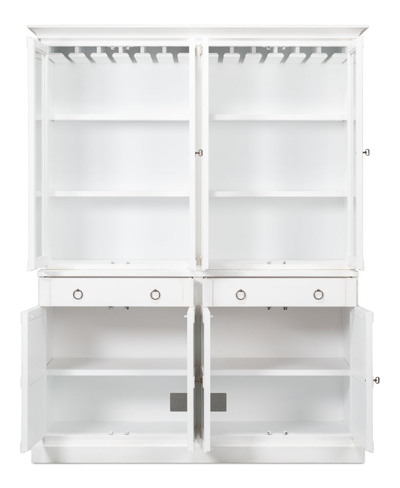 Center Media Unit & Hutch- Cortina White - Chapin Furniture