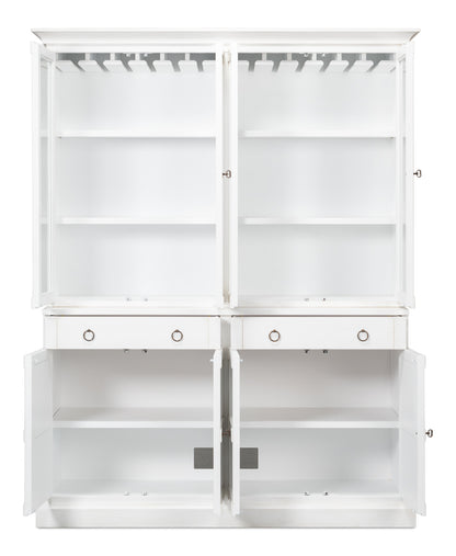 Center Media Unit & Hutch- Cortina White - Chapin Furniture
