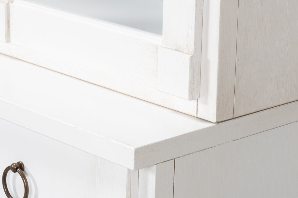 Center Media Unit & Hutch- Cortina White - Chapin Furniture