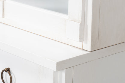 Center Media Unit & Hutch- Cortina White - Chapin Furniture