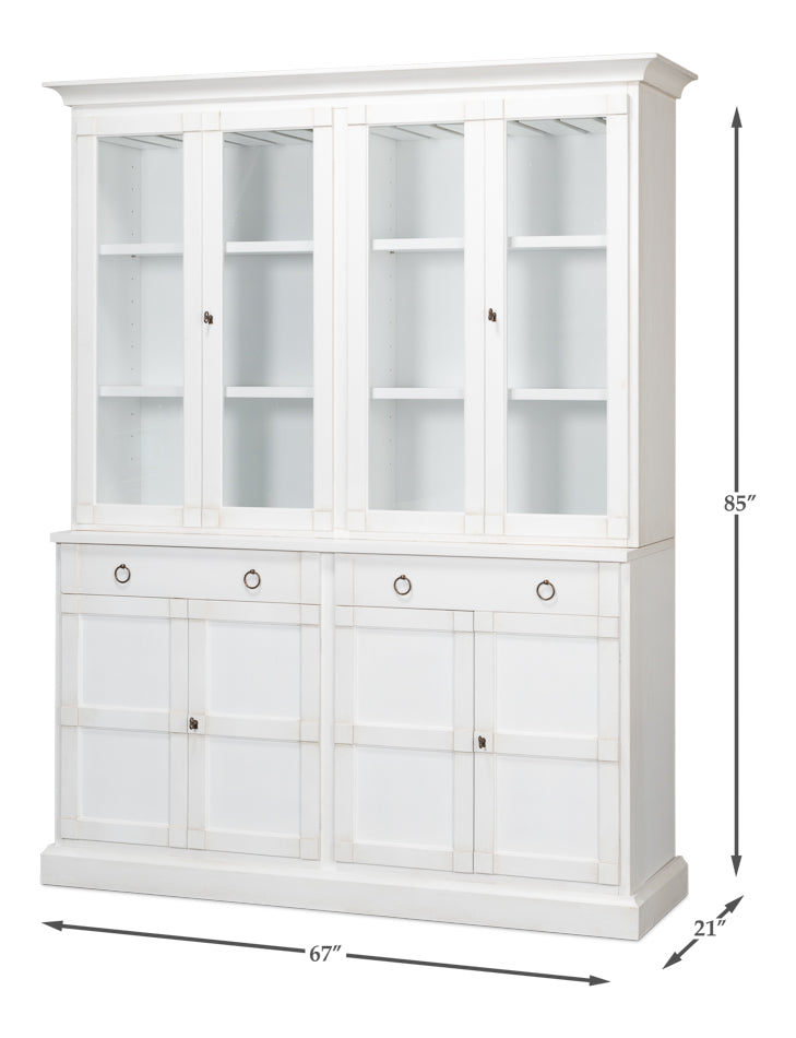 Center Media Unit & Hutch- Cortina White - Chapin Furniture
